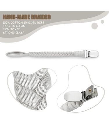 Pacifier Clip Set - Handmade Braided Binky Holder Leash for Boys and Girls - Fits All Pacifiers - Modern Unisex Baby Gift - 5 Pack - Buy Online on GoSupps.com