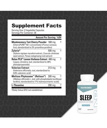 NutraBio Sleep - Advanced Deep Sleep Supplement - Restorative Natural Sleep Aid Reduces Restlessness - Melatonin Free Sleep Aid - 30 Servings- 90 Capsules - Buy Online on GoSupps.com