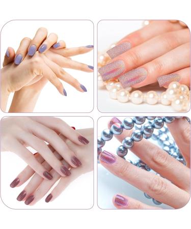 12 Sheets Glitter Solid Color Nail Wraps Nail Polish Stickers Adhesive Nail Polish Wraps Nail Stickers Full Nail Wraps Stick On Nail Strips with 2 Pieces Nail Files for Women Gel Polish Nail - Buy Online on GoSupps.com