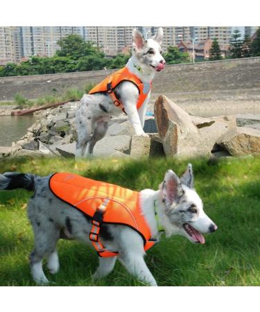 Dog Cooling Coat Dog Cooling Vest Evaporative Swamp Cooler Jacket Safety Reflective Orange Vest for Large Dogs Walking Outdoor Hunting Training Camping Orange-XXL - Buy Online on GoSupps.com