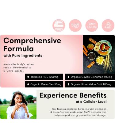 FLEUR Berberine HCL with Organic Cinnamon Bitter Melon & Green Tea Extract Supports Heart Digestive and Immune System Vitality Support for Men and Women Non-GMO & Vegan 120 Capsules - Buy Online on GoSupps.com