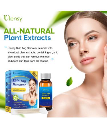 Ulensy Skin Tag Remover - Extra Strength Liquid for Fast, Pain-Free Skin Tag Removal - Natural Plant Extracts, No Scars - Easy Application (Natural Blue) - Buy Online on GoSupps.com