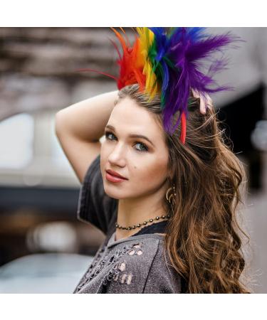 Lurrose Colorful Feather Fascinator Headband | Elegant Wedding Hair Accessories for Parties - Buy Online on GoSupps.com