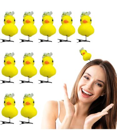 Duck Shaped Hairpin - Duck Plush Hair Clips Hairpin Pins Yellow Duckling Hair Clip Hair Accessories for Girls Women - Buy Online on GoSupps.com