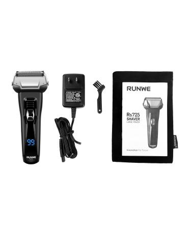 Runwe RS725 Men's Electric Razor - Cordless Foil Shaver with Pop-Up Beard Trimmer & LCD Display | Wet/Dry Shaving - International Shipping Available - Buy Online on GoSupps.com