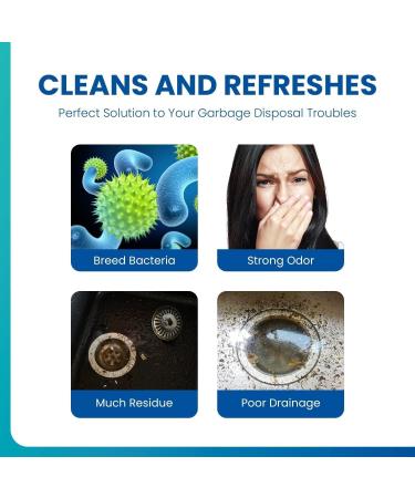 Maravello Garbage Disposal Cleaner & Deodorizer - 24 Lemon Fresh Foaming Pods | Kitchen Drain Cleaning - 1 Year Supply - Buy Online on GoSupps.com