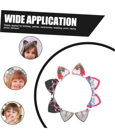 Toyvian 4 Pairs Barrettes Cat Ears Hair Clips for Hair Barrette Hair Accessories Hair Barrette Animal Ears Barrette Three-dimensional Cloth - Buy Online on GoSupps.com
