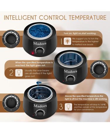 Madors Waxing Kit for Women - Intelligent Wax Warmer + Hard Wax Beads for Home Hair Removal - Buy Online on GoSupps.com