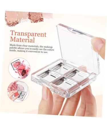 CANIGHT 6 Pcs Transparent Square Eye Shadow Box Empty Lipstick Palette Depotting Makeup Containers Plastic - Buy Online on GoSupps.com