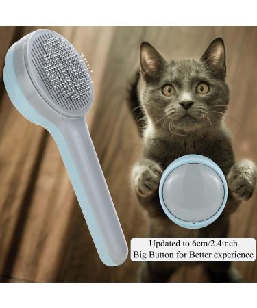 Self Cleaning Cat Grooming Brush | Pet Comb Tool for Shedding & Mats | Removes Loose Undercoat | Ideal for Long and Short haired Dogs & Cats - Buy Online on GoSupps.com
