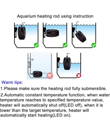 200W Submersible Aquarium Heater with External Temperature Controller and LED Display - Ideal for Betta, Frogs, Newts, Turtles - Buy Online on GoSupps.com