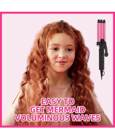 Mini Waver Curling Iron | 1/2 Inch Hair Crimper with Ceramic Tourmaline | Dual Voltage Travel Hair Waver for Beach Waves | Pink - Buy Online on GoSupps.com