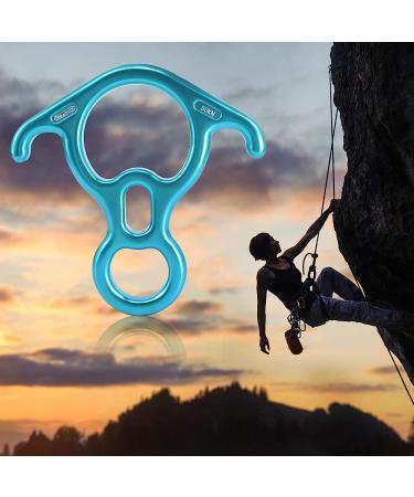NewDoar 50KN 11000 LBF Rescue Figure 8 Descender Large Bent-Ear Belaying and Rappelling Gear Belay Device for Rock Climbing  Aerial Dance Ziplining and Peak Rescue 7075 Aluminum Alloy Blue - Buy Online on GoSupps.com