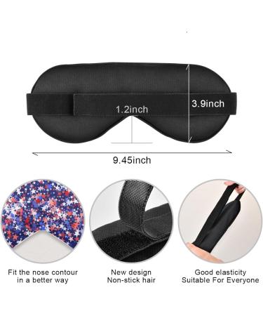Haskirky Light Blocking Eye Mask - Adjustable for Men and Women - Perfect for Travel, Yoga, Meditation - Deep Sleep Comfort - American Vintage Design - Buy Online on GoSupps.com