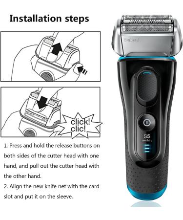 2P Series 5 Replacement Head 52S Compatible with Braun Electric Shaver S5 Wet and Dry Replacement Head Compatible with Braun Series 5 Replacement Foil and Cutter 52S Replacement Head Fit 5190cc 5090 - Buy Online on GoSupps.com
