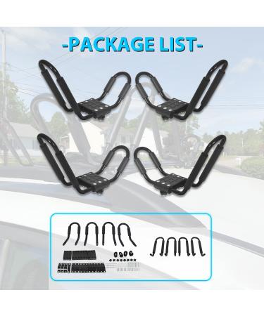 ECOTRIC Kayak Roof Rack J-Bar Rack Set of 4 - Universal HD Kayak Carrier for Car SUV Truck - Buy Online on GoSupps.com
