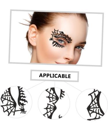 Beavorty 2 Pairs Props Party Bag Blindfold face Stickers Girl Make up Spider Web Eye Shadow Applique Spider face Stickers Filler Halloween Themed Eye Sticker Black Eye Shadow - Buy Online on GoSupps.com