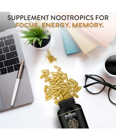 Solomon Wisdom Brain Booster Nootropic Supplement for Memory Boost - 60 Capsules for Focus, Clarity, and Cognitive Performance - Buy Online on GoSupps.com