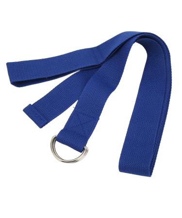 Yoga Exercise Belt D-Shaped Buckle Yoga Stretch Bands Blue High Density Band for Gym