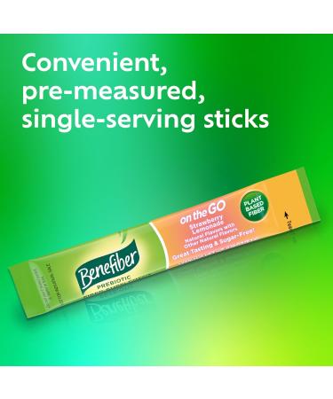 Benefiber Fiber Supplement, Strawberry Lemonade, On The Go Stick Packs, 36 Count 6.48 Ounce (Pack of 1) - Buy Online on GoSupps.com