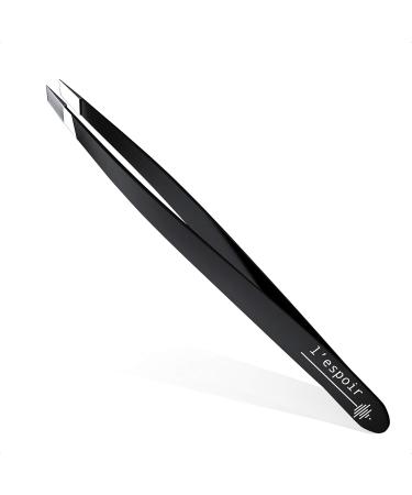 L espoir High Precision Slant Tweezers with Perfect Alignment (Rust-Free  Stainless Steel) Best for Daily Beauty Routine - Single Piece for Men and Women - Black colour