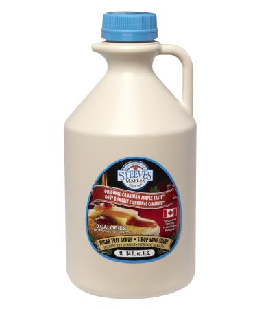 Steeves Maples Sugar Free Syrup - Maple - 1L | Keto Friendly 0g Net Carbs 0 Calories per Serving Diabetic Friendly Maple 1 l (Pack of 1)