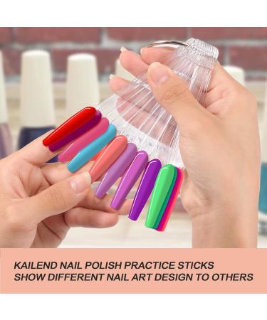 50pc Clear Fan-shaped Nail Art Swatches Sticks for Practice and Display - Keilend - Buy Online on GoSupps.com