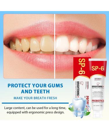 SP-6 Ultra Whitening Toothpaste - Probiotic Brightening & Deep Cleaning Care (2PCS) | Fresh Breath & International Shipping - Buy Online on GoSupps.com