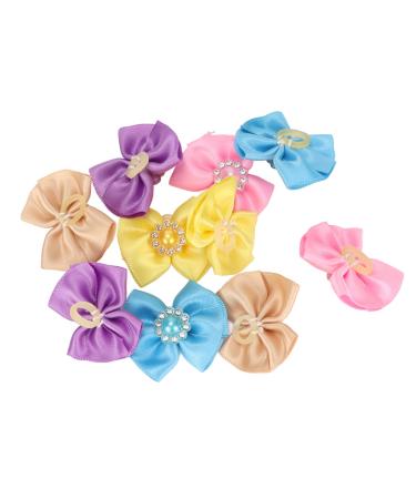 Agatige 20Pcs Dog Bows Small Dog Topknots Dog Hair Bows Dog Assesoriess Dog Bows Grooming with Rubber Band Puppy Hair Bows Cute Pet Small Hair Bowknot Grooming Accessories - Buy Online on GoSupps.com