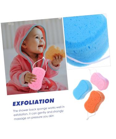 Buy Housoutil 3pcs Shower Bath Sponge Set - Thick Loofah Scrubber for Body | Natural Foam Bathing Pouf - Buy Online on GoSupps.com