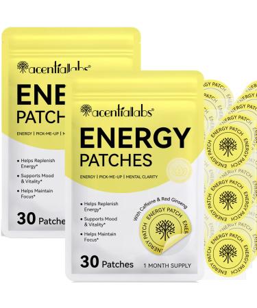 YI JIA XING ZHOU Energy Patches 60 Pieces B12 Patches for Women and Men Natural Energy Boosters for Fatigue Quick Wake Up Recovery Patches for Party Fun Morning Reviving