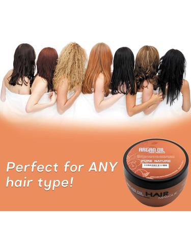 Argan Oil Hair Mask - Deep Conditioning Treatment for Dry, Damaged Hair with Jojoba, Aloe Vera, Collagen & Keratin - Buy Online on GoSupps.com