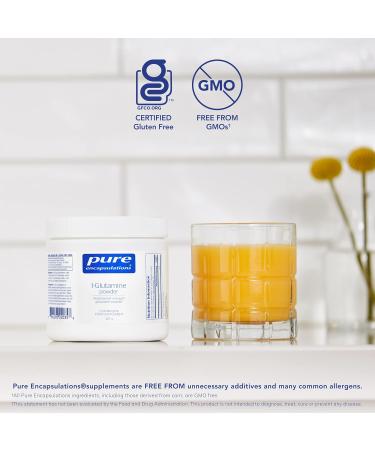 Pure Encapsulations L-Glutamine Powder 227g - Hypoallergenic Amino Acid Supplement - Buy Online on GoSupps.com