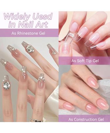 Wezalget Soft Gel Nail Glue | 8ml Odorless Quick-Drying Adhesive - Base Gel - For Beginners and Professionals Manicures Weddings Parties and Salon Nail Care - Buy Online on GoSupps.com