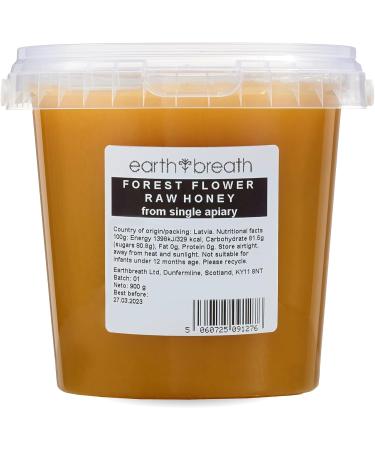 Earthbreath Forest Flower Raw Honey 900g - Pure Dark Unpasteurised & Unfiltered - Natural Sweetener for Cooking Tea Coffee Milk Juice - 900g Pack - Buy Online on GoSupps.com