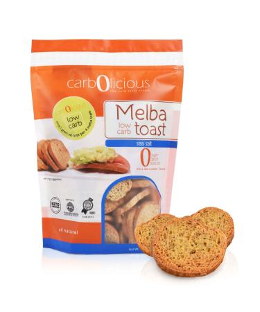 Low Carb Melba Toast - Sea Salt Flavor For Dips, Spreads, Soups, Salads & More - 4oz