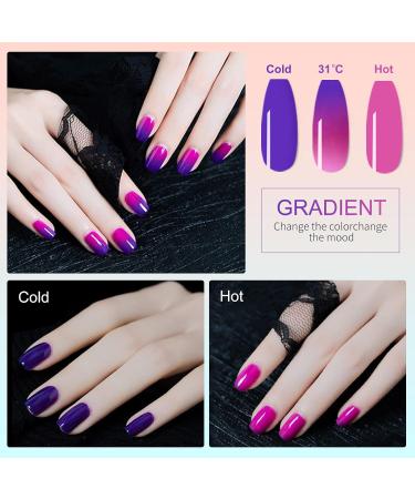 28g/Box Rose and Purple Color Change Dip Powder for Long-lasting Dipping Nails - No UV Light Needed | No.17 - Buy Online on GoSupps.com