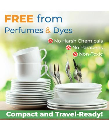 Gull Living Detergent Dishwasher Sheets - Eco-Friendly Non-Toxic Plastic-Free Alternative to Pods & Tablets for Travel - Compact Unscented Dishwashing Solution - Buy Online on GoSupps.com