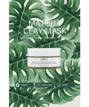 Organic Matcha Clay Mask - Collagen Booster Energize & Restore - 120g | Eco-Friendly Plant-Based Skincare - Buy Online on GoSupps.com
