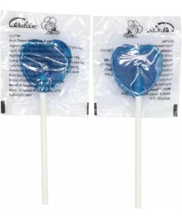 Heart Lollipops/Lolly mixed PACK OF 50. Cherry (25) & blue raspberry (25) Ideal for Party Favours Party bag Weddings baby shower Birthdays Anniversary and Valentines decorations - Buy Online on GoSupps.com