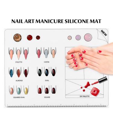Beaupretty Acrylic Nail Training Mat - Silicone Practice Pad for Manicure Art | Ideal Tool for Acrylic Fingernails - Buy Online on GoSupps.com