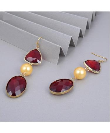 Earrings for Women Natural Color Sea Shell Red Crystal Earrings for Women Hilarity Earrings for Women - Buy Online on GoSupps.com