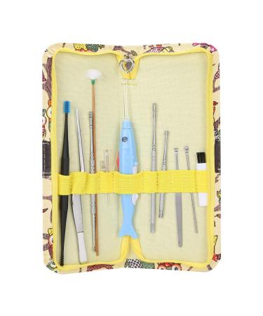 Professional Luminous Earpick Set - 10Pcs Earwax Remover Tweezers for Body Health Care - Buy Online on GoSupps.com