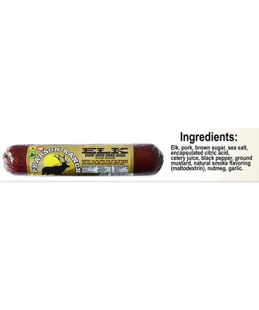Pearson Ranch Hickory Smoked Wild Game Elk Summer Sausage Pack of 3 - 7oz Sticks | Low-Carb, Gluten-Free, MSG-Free, Low-Fat - Buy Online on GoSupps.com