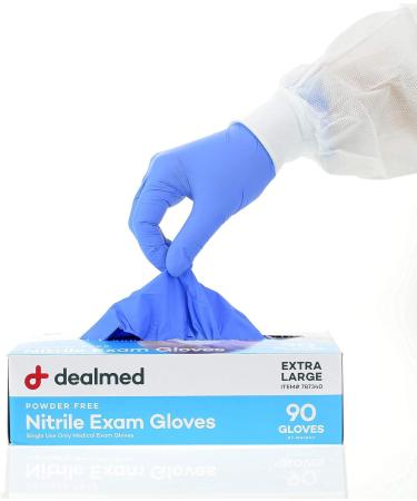 Dealmed Nitrile Exam Gloves and Medicine Cup Bundle Pack - X-Large 90 Count Gloves, 100 Count 1 oz. Cups - Latex Free & Disposable - Buy Online on GoSupps.com
