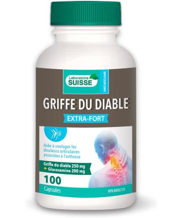 Laboratoire Suisse Devil s Claw Joint Pain Relief - Devil s Claw & Glucosamine 100 Capsules - Buy Online on GoSupps.com