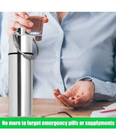 Small Portable Pill Box Keychain - Waterproof & Lightweight 3 Pack | Mini Metal Pill Case for Travel & Camping - Perfect for Outdoor Use - Buy Online on GoSupps.com