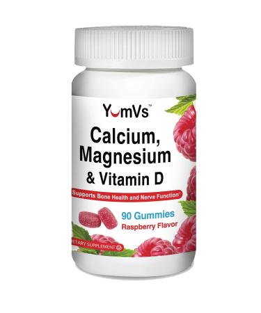 YumV's Calcium Magnesium & Vitamin D Raspberry 90 Gummies