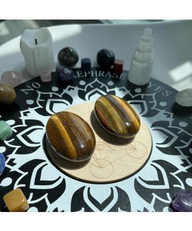 Xiannvxi 2.4 Tiger Eye Worry Stones - Natural Polished Oval Crystals for Palm Massage & Reiki Energy Buy Online Worldwide - Buy Online on GoSupps.com