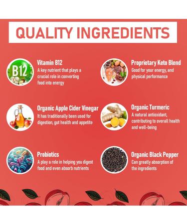 Apple Cider Vinegar Gummies | Max Strength 2000mg | Vegan Non-GMO Probiotics & B12 Support | Digestion Metabolism Detox Gut & Immune Health | 120 Gummies (2 Packs - Buy Online on GoSupps.com